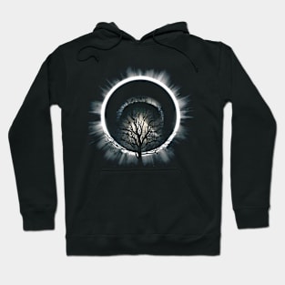 Ethereal Winter Tree With the Dark Sun Hoodie